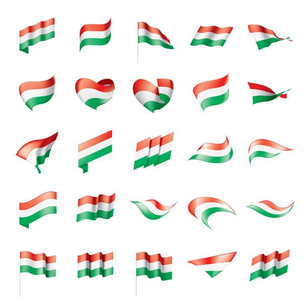 Ungarische Flagge, Vektorillustration — Stockvektor