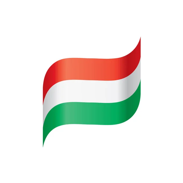 Drapeau Hongrie, illustration vectorielle — Image vectorielle