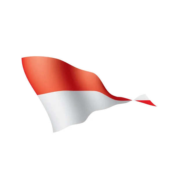 Indonesien flagga, vektorillustration — Stock vektor