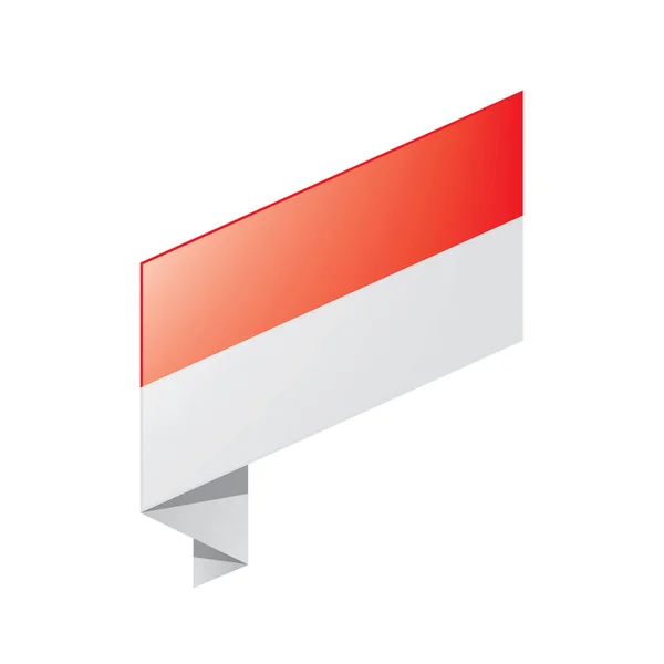Endonezya bayrağı, vektör çizim — Stok Vektör