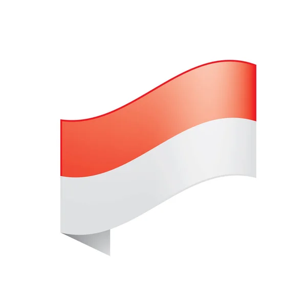 Vlag van Indonesië, vectorillustratie — Stockvector