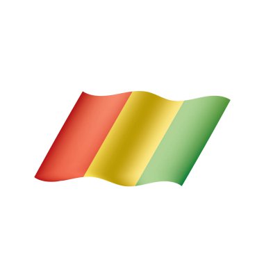 Gine bayrağı, vektör illüstrasyonu