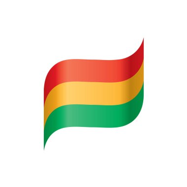 Bolivya bayrağı, vektör illüstrasyonu