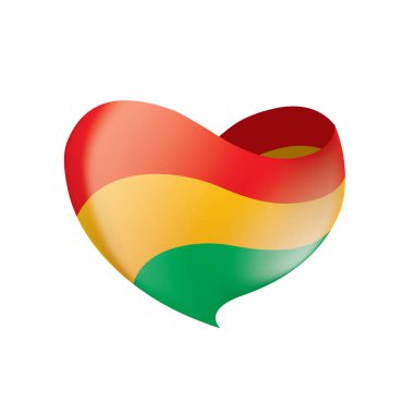 Bolivya bayrağı, vektör illüstrasyonu