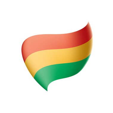 Bolivya bayrağı, vektör illüstrasyonu