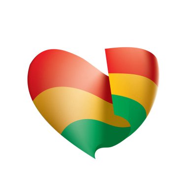 Bolivya bayrağı, vektör illüstrasyonu