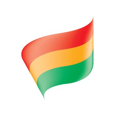 Bolivya bayrağı, vektör illüstrasyonu