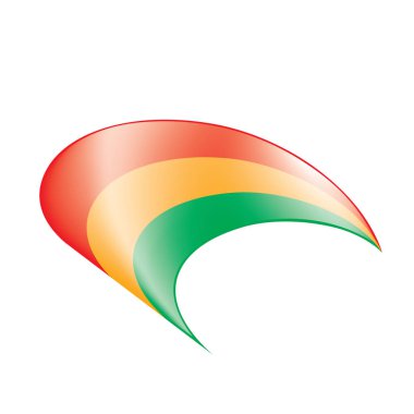 Bolivya bayrağı, vektör illüstrasyonu