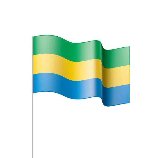 Bandiera del Gabon, illustrazione vettoriale — Vettoriale Stock