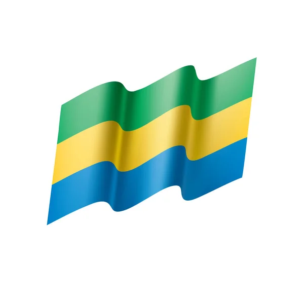Vlag van Gabon, vectorillustratie — Stockvector