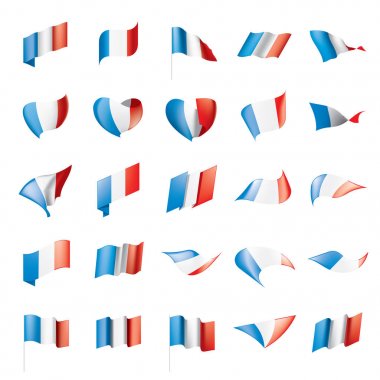 Fransa bayrağı, vektör çizim