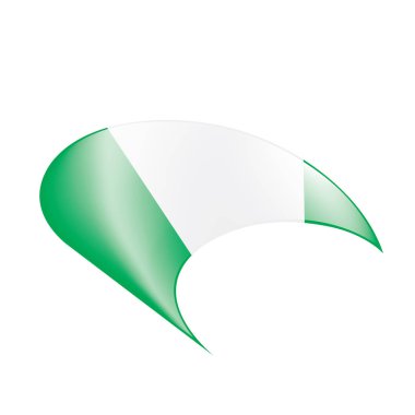 Nijerya bayrağı, vektör illüstrasyonu