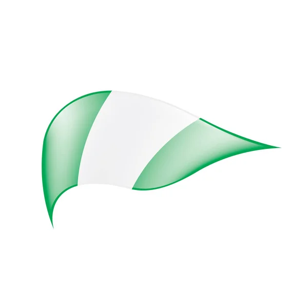 Nigeria bandiera, illustrazione vettoriale — Vettoriale Stock