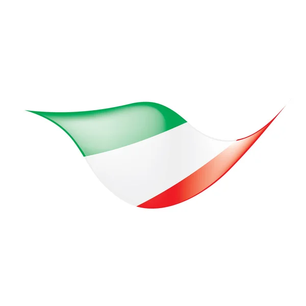 Drapelul Italiei, ilustrație vectorială — Vector de stoc