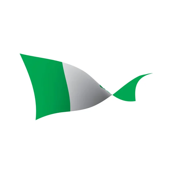 Nigeria flag, vector illustration — Stock Vector