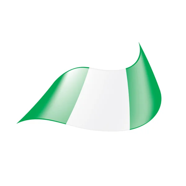 Nigeria flag, vector illustration — Stock Vector