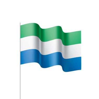 Sierra Leone bayrak, vektör çizim