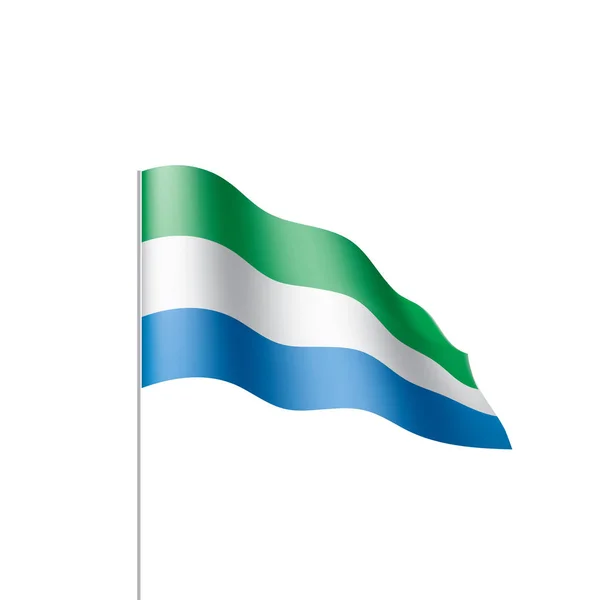 Vlag van Sierra Leone, vectorillustratie — Stockvector