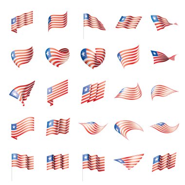 Liberya bayrağı, vektör çizim