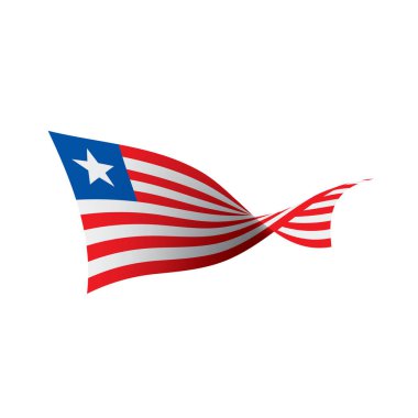 Liberya bayrağı, vektör çizim