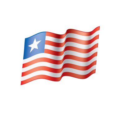 Liberya bayrağı, vektör çizim