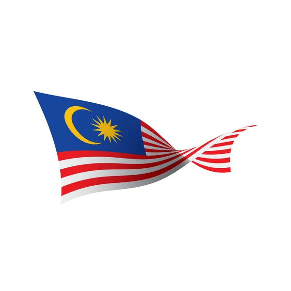 Malezya bayrağı, vektör çizim — Stok Vektör