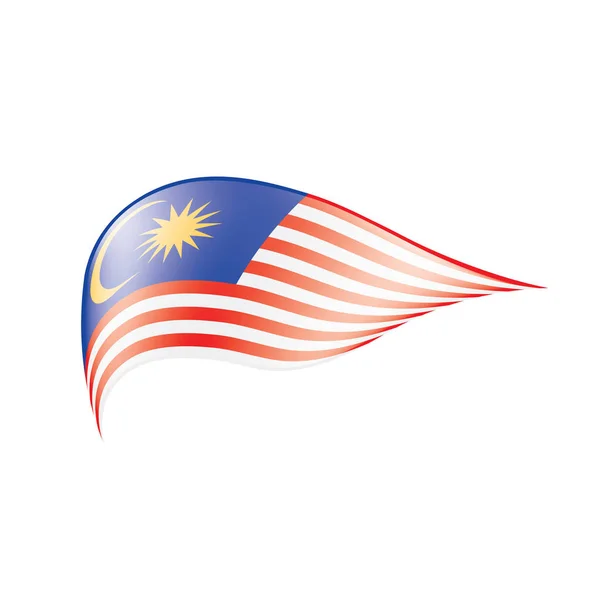 Bendera Malaysia, ilustrasi vektor - Stok Vektor