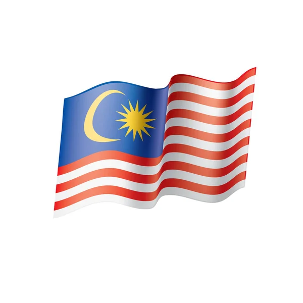 Malaysia flagga, vektorillustration — Stock vektor