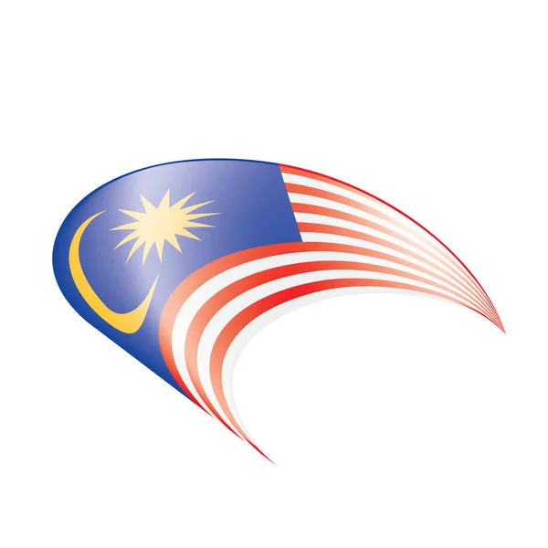 Bendera Malaysia, ilustrasi vektor - Stok Vektor