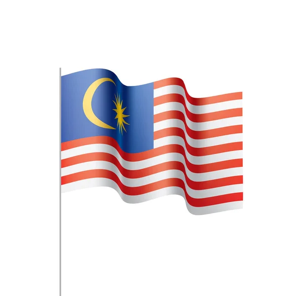 Malaysische Flagge, Vektorillustration — Stockvektor