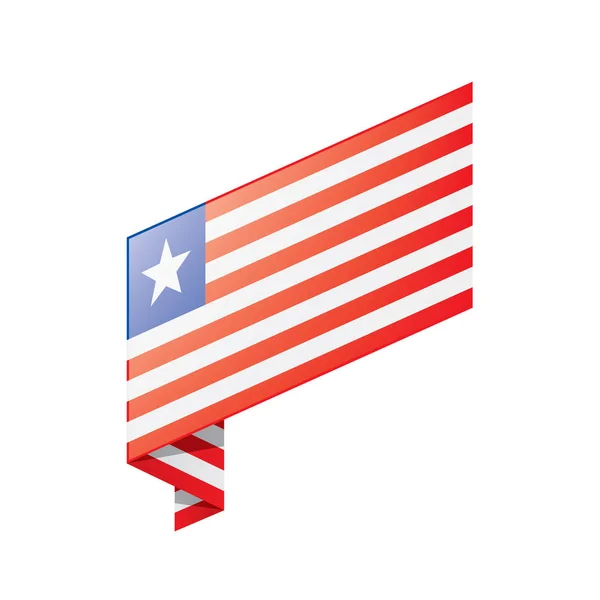 Bandera de Liberia, ilustración vectorial — Archivo Imágenes Vectoriales