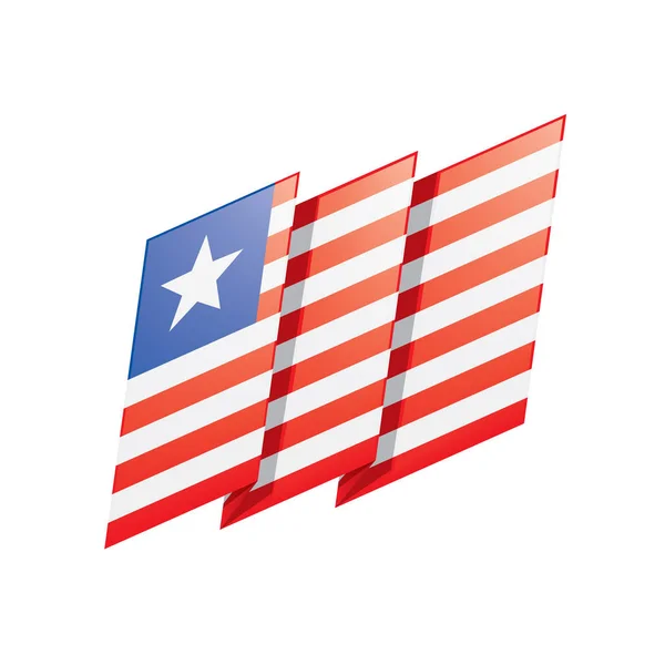Флаг Либерии, векторная иллюстрация — стоковый вектор