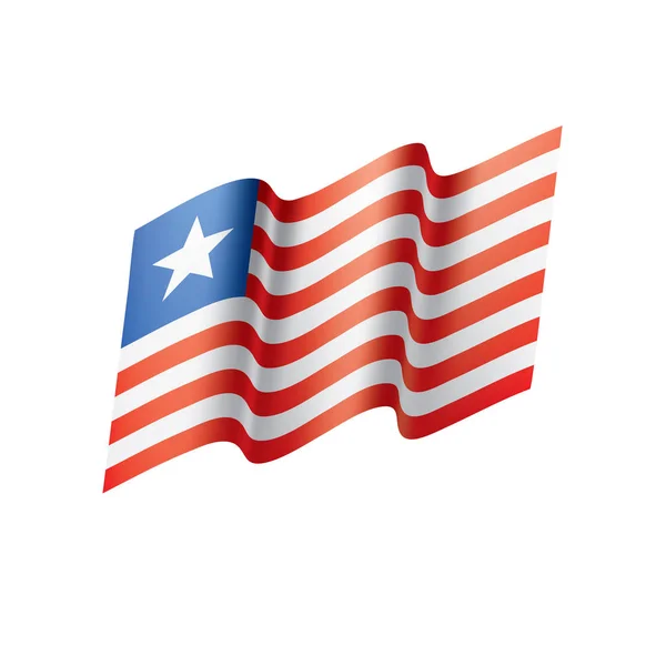 Liberias flagga, vektorillustration — Stock vektor