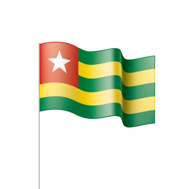 Togo bayrak, vektör çizim