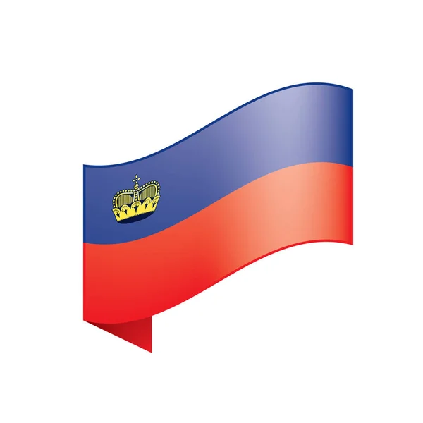 Liechtensteinische Fahne, Vektorabbildung — Stockvektor