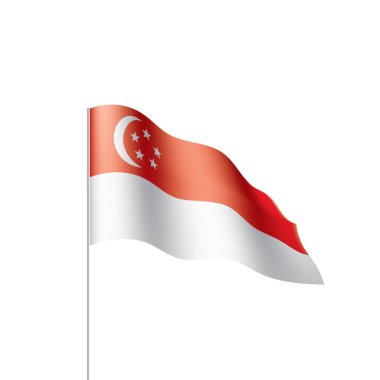 Singapur bayrağı, vektör çizim