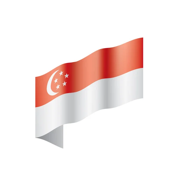 Singapore flagga, vektorillustration — Stock vektor