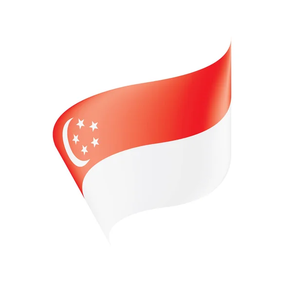 Singapore flagga, vektorillustration — Stock vektor