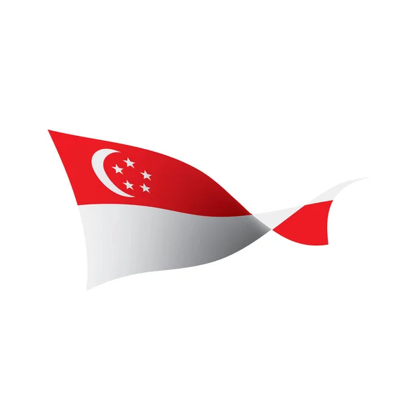 Bendera Singapura, ilustrasi vektor - Stok Vektor
