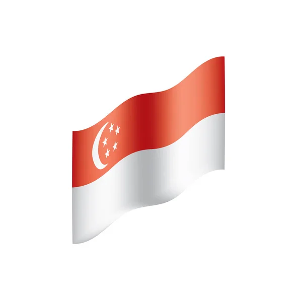 Singapore Flagge, Vektorabbildung — Stockvektor