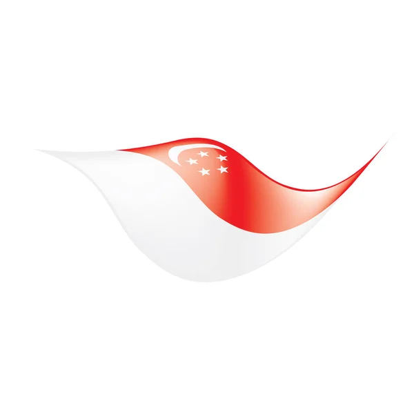 シンガポールの国旗、ベクトル イラスト — ストックベクタ