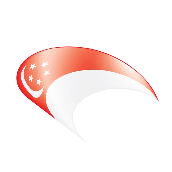 Bendera Singapura, ilustrasi vektor - Stok Vektor