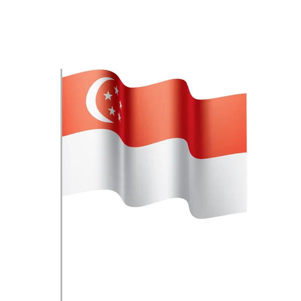 Bandera de Singapur, ilustración vectorial — Vector de stock