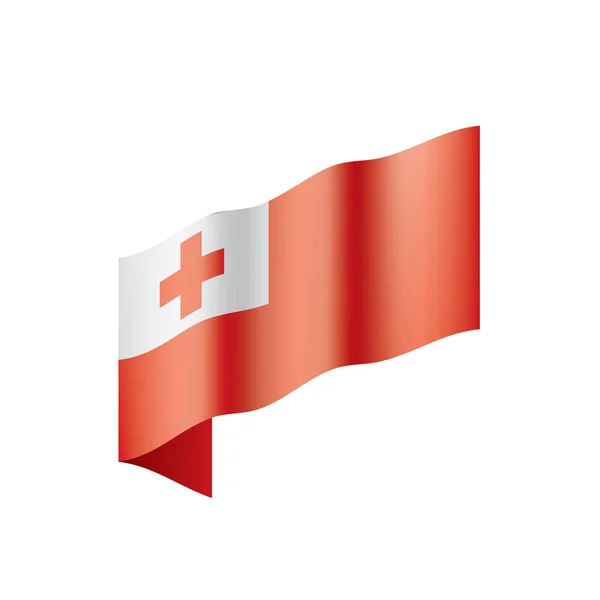 Bandeira de Tonga, ilustração vetorial — Vetor de Stock