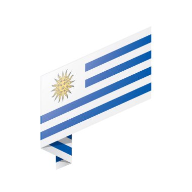 Uruguay bayrağı, vektör çizim