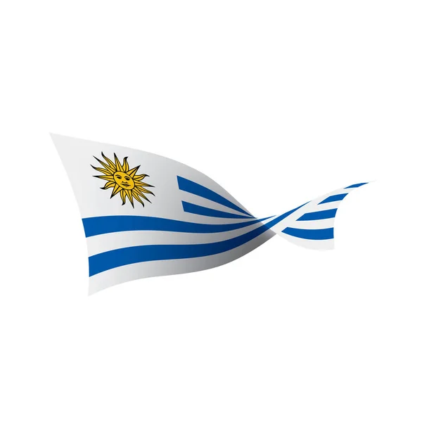 Bandera de Uruguay, vector de ilustración — Archivo Imágenes Vectoriales