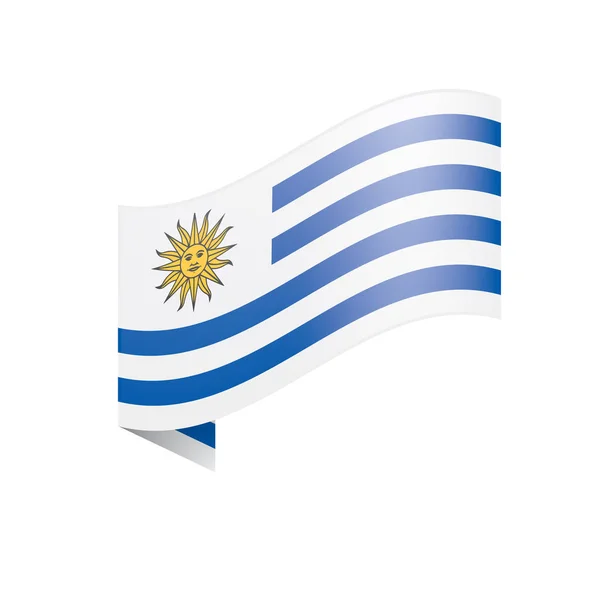 Bandera de Uruguay, vector de ilustración — Archivo Imágenes Vectoriales