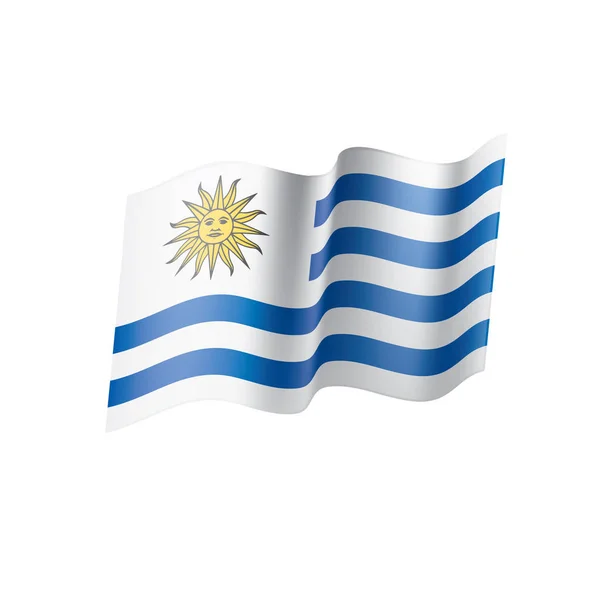 Uruguay flagga, vektor illustration — Stock vektor