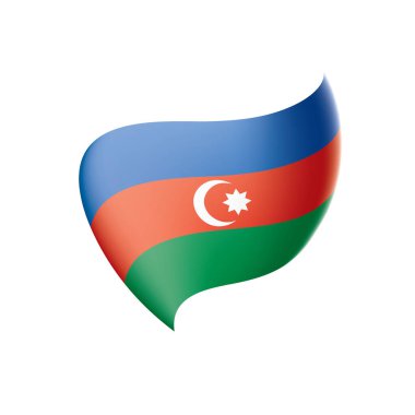 Azerbaycan bayrağı, vektör illüstrasyonu