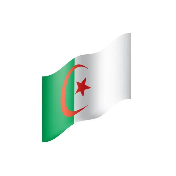 Drapeau Algérie, illustration vectorielle — Image vectorielle